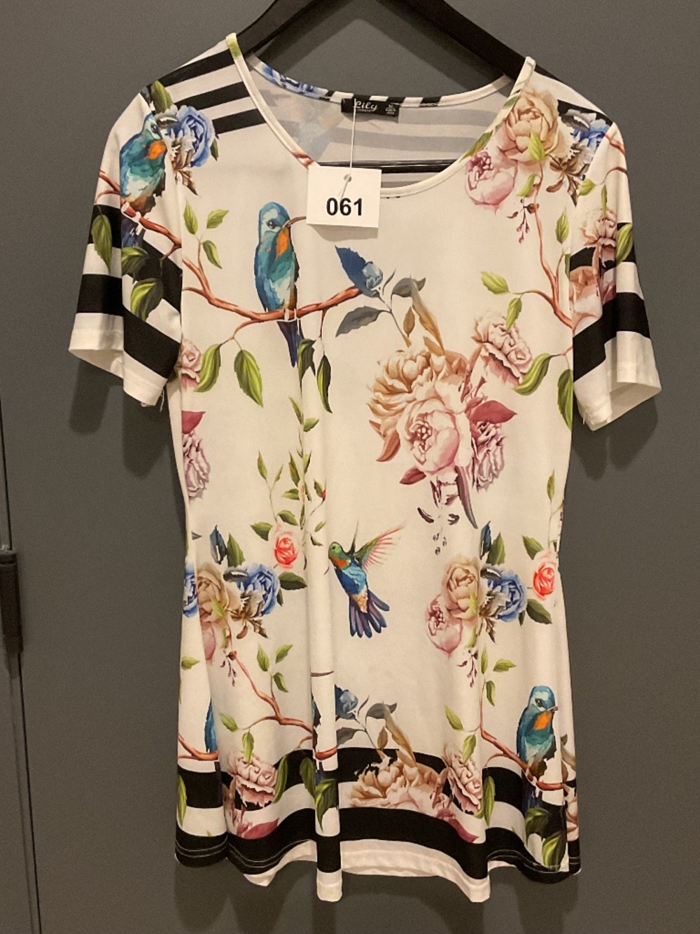 Floral Hummingbird flowy top